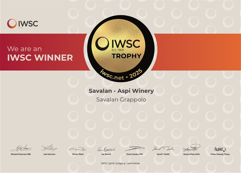 Продукция SAVALAN - ASPI Winery вновь получила признание на конкурсе IWSC 2025 в Лондоне - ФОТО