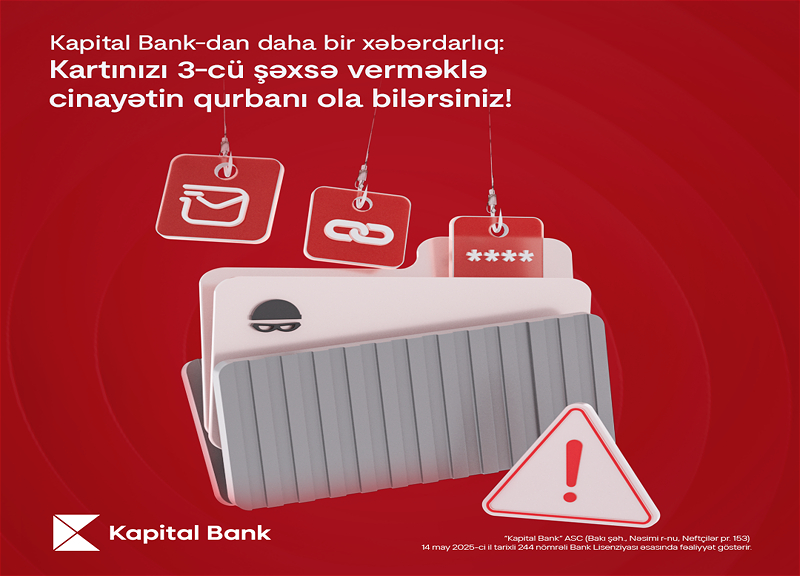 Kartınızı heç kimə verməyin: pulunuzu itirə, cinayətin qurbanı ola bilərsiniz