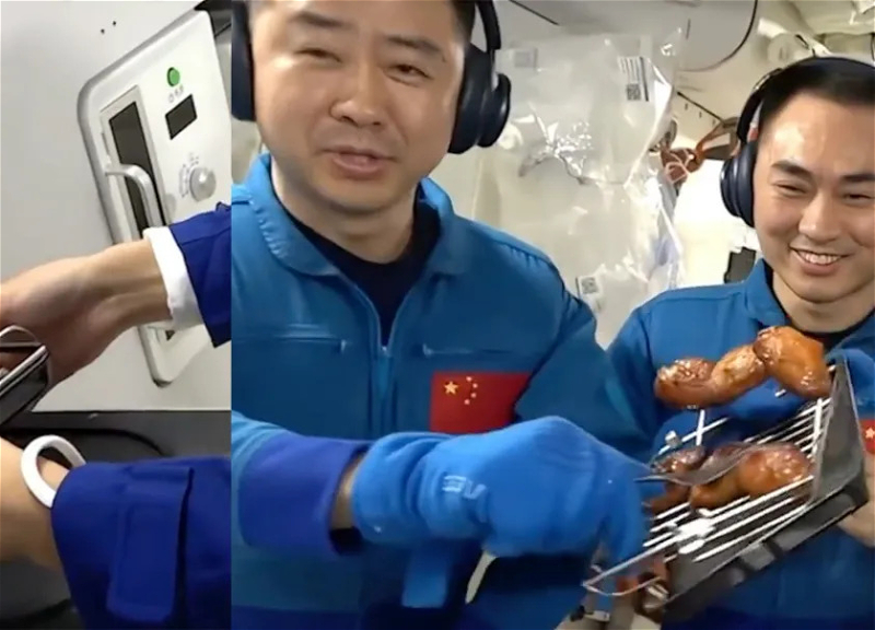 Китайские космонавты впервые приготовили куриные крылышки в космосе - ВИДЕО