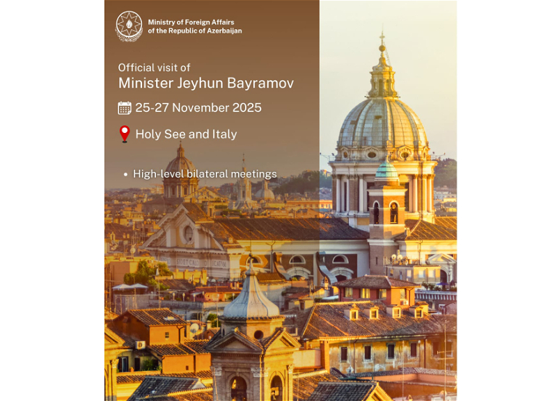 Джейхун Байрамов отбыл с официальным визитом в Святой Престол и Италию