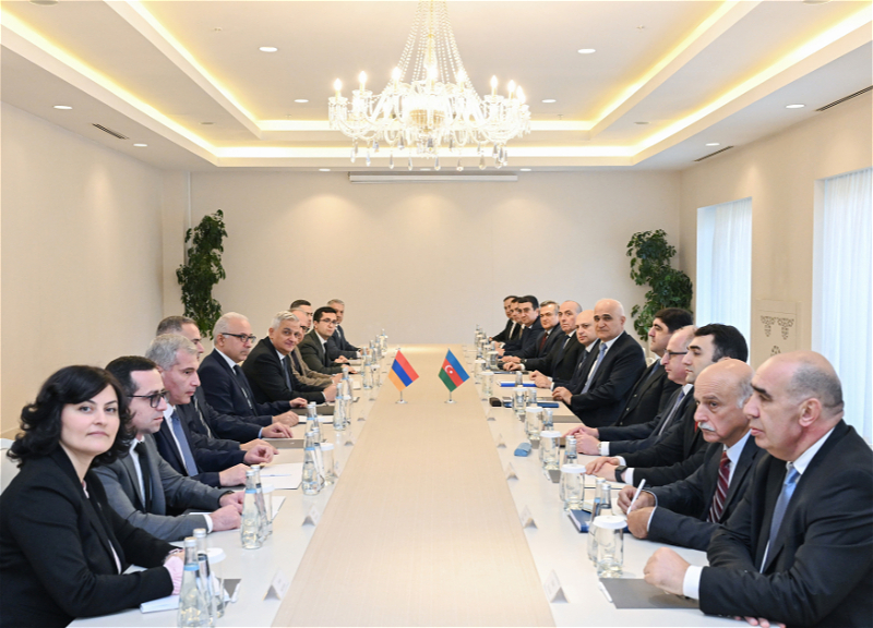 Шахин Мустафаев и Мгер Григорян обсудили в Габале вопросы делимитации и безопасности госграницы - ФОТО